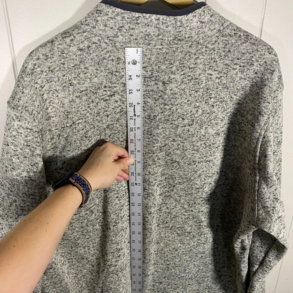 Eddie Bauer Men's Radiator Fleece Snap Mock Pullover Sweater XXL Gray Heather - Picture 11 of 13